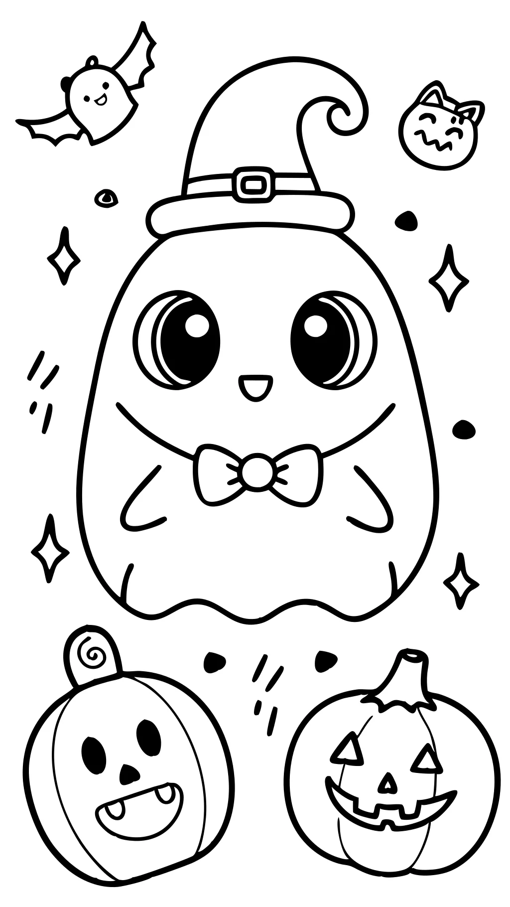 printable cute halloween coloring pages